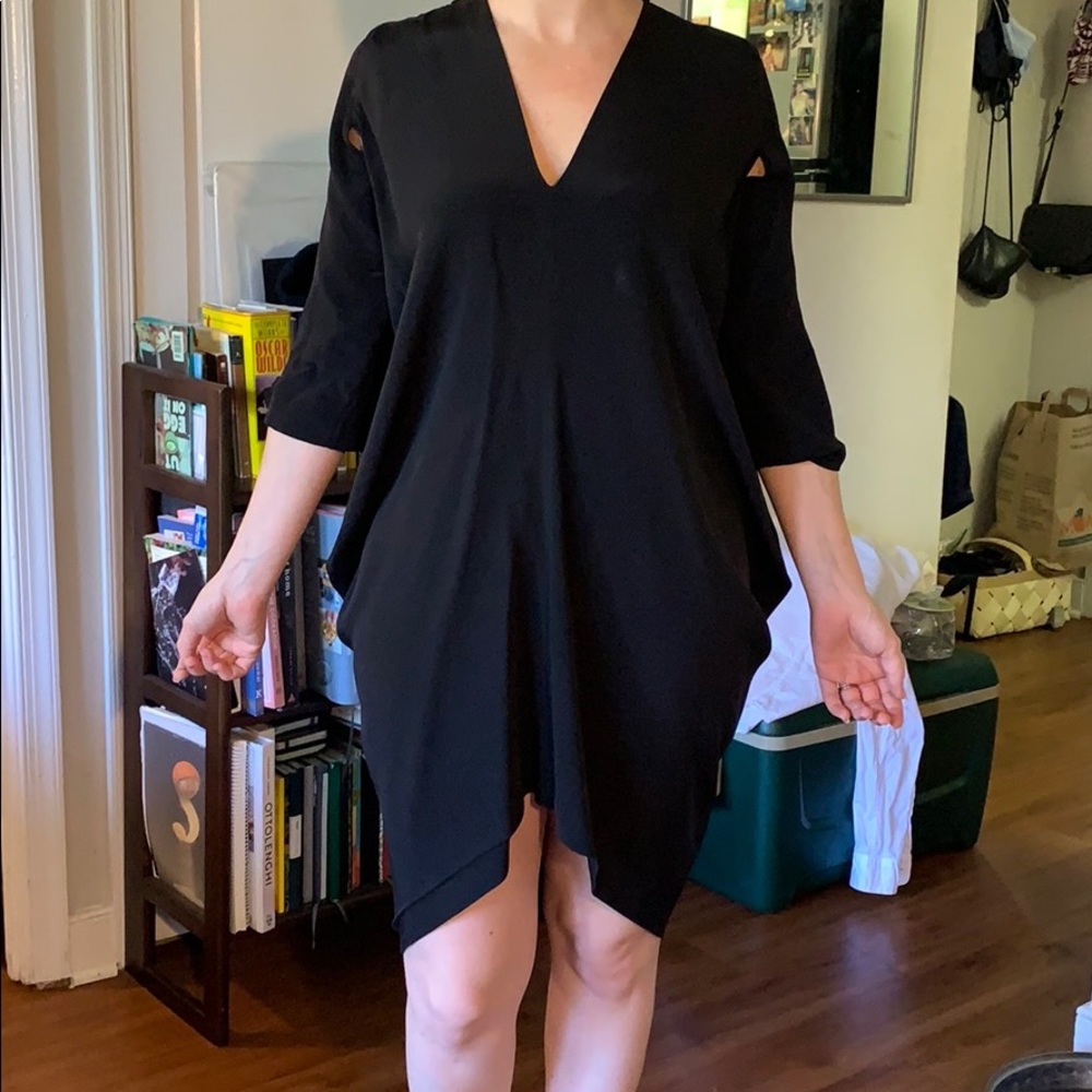 Black Silk Dress by Maria and Cornejo